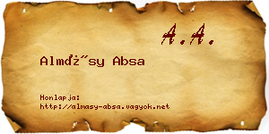Almásy Absa névjegykártya